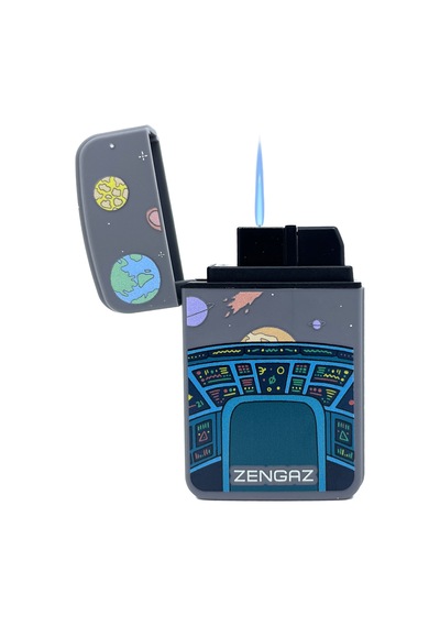 Zengaz Cool Tasarım Jet Alev Çakmak - Galactic Grey Gri