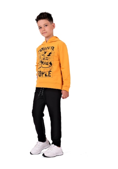 Mnk Baby & Kids Power Baskılı Kapşonlu Çocuk Eşofman Mnk0616 Somon