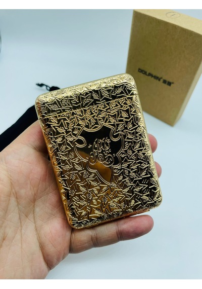 İşlemeli Metal Tabaka Retro Tasarım 18lı Kılıflı Kutusunda