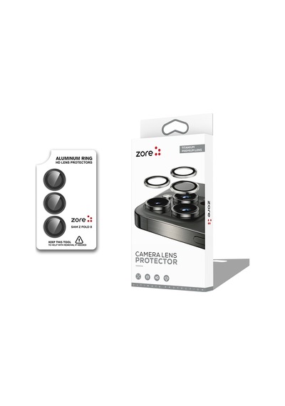 Galaxy Z Fold 8 Kamera Lens Koruyucu Cl-12 Premium Safir Parmak İzi Bırakmayan Anti-reflective Siyah