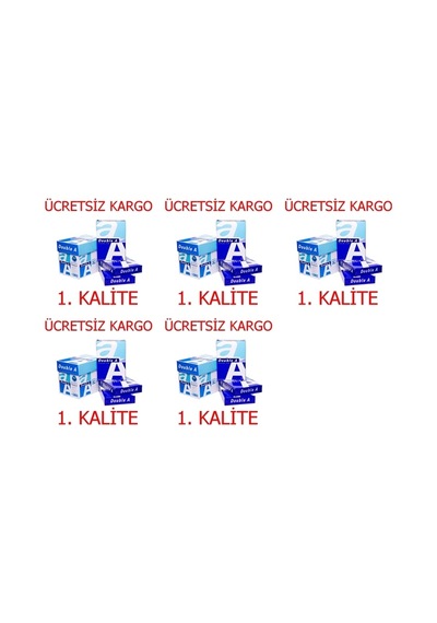 Double A Fotokopi Kağıdı A4 80 Gr 5 Koli 25 Paket 12500 Adet