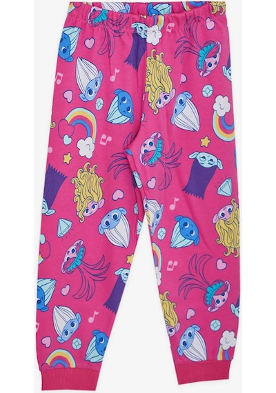 Babely Breeze Kız Çocuk Pijama Takımı Şirinler Desenli 1-4 Yaş, Fuşya-fuşya Fuşya