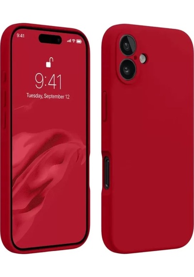 Newface Apple İphone 16 Kılıf First Silikon - Kırmızı