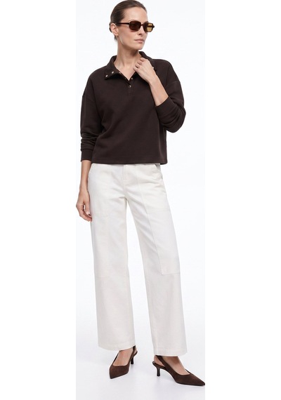 Fabrika Kahverengi Kadın Loose Fit Sweatshirt F6wl-swt0032 Kahve