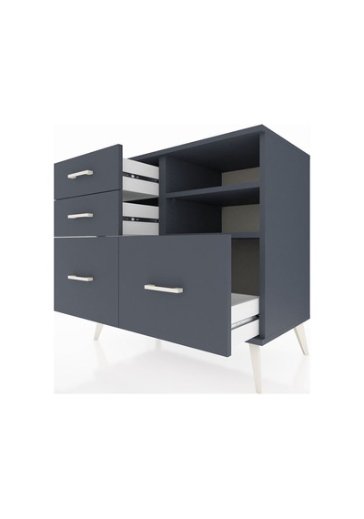 Hyperion Şifonyer 2 Raflı 4 Çekmeceli 88x44x80 Antrasit-antrasit Antrasit Hyperion Şifonyer 2 Raflı 4 Çekmeceli 88x44x80 Antrasit-antrasit Antrasit