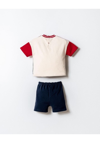 U.S. Polo Assn. U.s. Polo Assn Erkek Bebek 2 Li Şort T-şhirt Takım Kırmızı-2336 Kırmızı