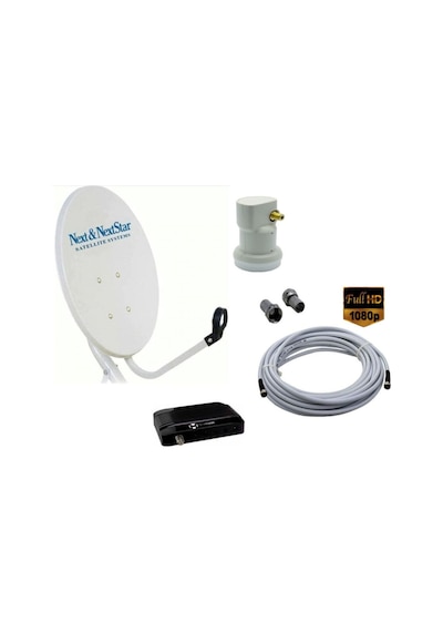Çanak Anten Set - 25 M Kablo, Tekli Lnb, - Hd Uydu Alıcısı