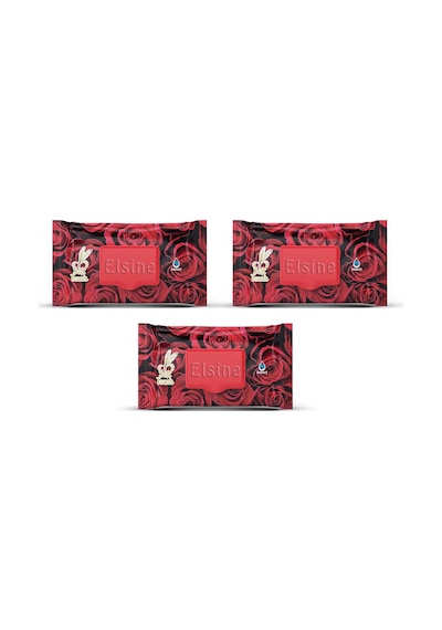 3 Paket Red Rose Islak Havlu Mendil 90 Adet Kapaklı Gül Kokulu