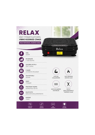 Basic Vibration Plate - Titreşimli Egzersiz Ve Spor Cihazı Siyah