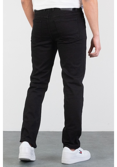 HLT Jeans Erkek Siyah Regular Boru Paça Esnek Likralı Denim Jeans Kot Pantolon Hlthe001973 - Siyah Siyah