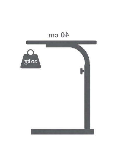 Yükseklik Ayarlanabilir Laptop Sehpası - Metal Gövde, 60x40 Cm