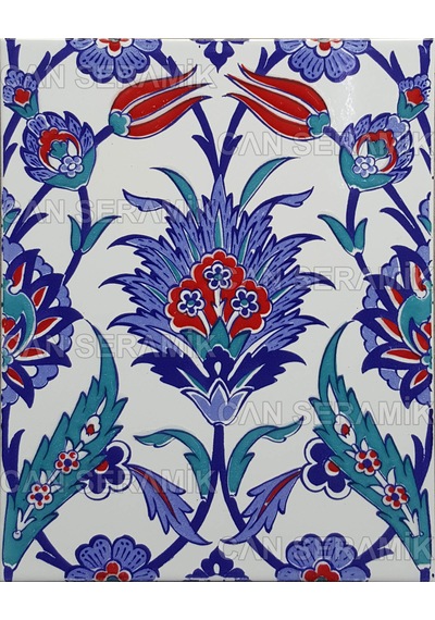 Can Seramik – 20x25 Cm. Cç-1019 Kütahya Çini Karo 5' Li 1 Paket