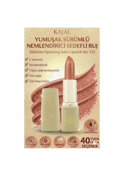 Yumuşak Sürümlü Nemlendirici Sedefli Ruj Silkglow Hydrating Satin Lipstick No: 723 Kahverengi