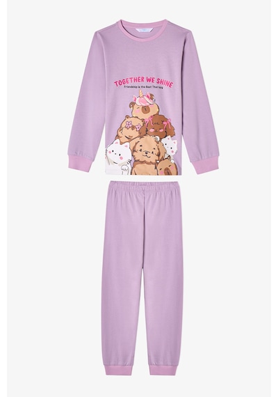 Penti Kız Çocuk Capy Community Pamuklu Uzun Kollu 2li Pijama Takımı Çok Renkli Penti Kız Çocuk Capy Community Pamuklu Uzun Kollu 2li Pijama Takımı Çok Renkli