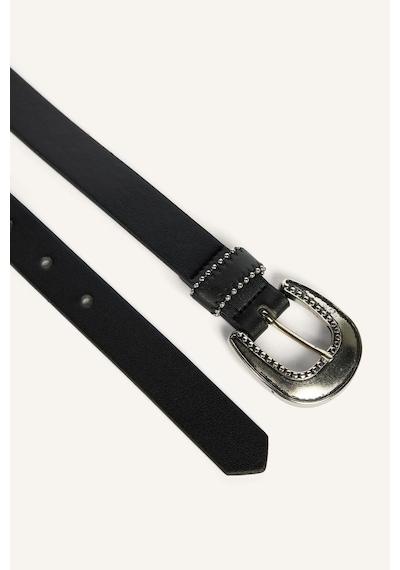Defacto Kadın İşlemeli Metal Toka Suni Deri Jean Kemeri H7542axnsbk23 Siyah-bk23
