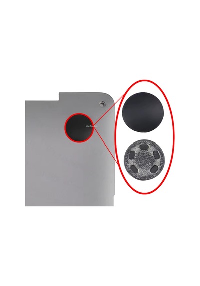 Mcstorey Macbook Alt Kapak Ayak Lastiği Rubber Feet Seti Macbook Air 13 İnç & Macbook Pro 13 İnç Uyumlu, Kaymaz Plastik Pabuç Yedek Ayaklar Siyah