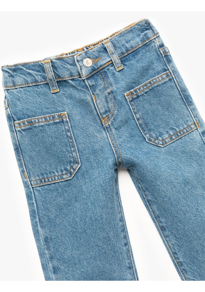 Koton Pamuklu Cep Detaylı Denim Pantolon Orta İndigo 6wmg40007ad Indigo Koton Pamuklu Cep Detaylı Denim Pantolon Orta İndigo 6wmg40007ad Indigo