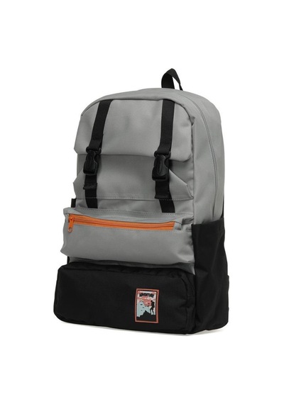 Trend Okul Sırt Çantası Laptop Bölmeli Gri- Siyah 1154