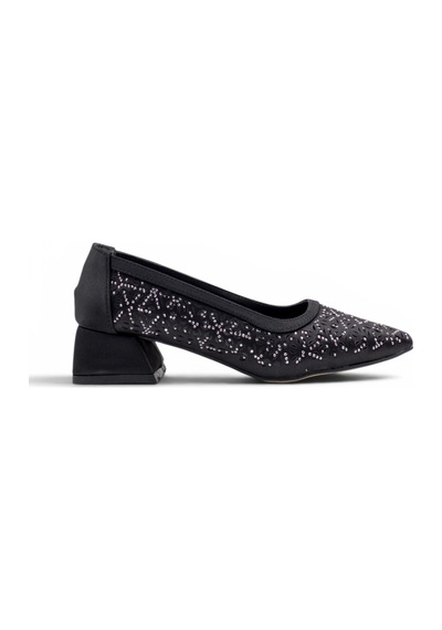 Shoes 0755 Taşlı Kadın Abiye siyah