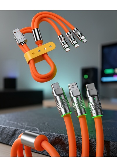 Usb Type-c Şarj Kablosu 120w Hızlı Şarj 180 Derece Dönen Model Belirtilmemiş