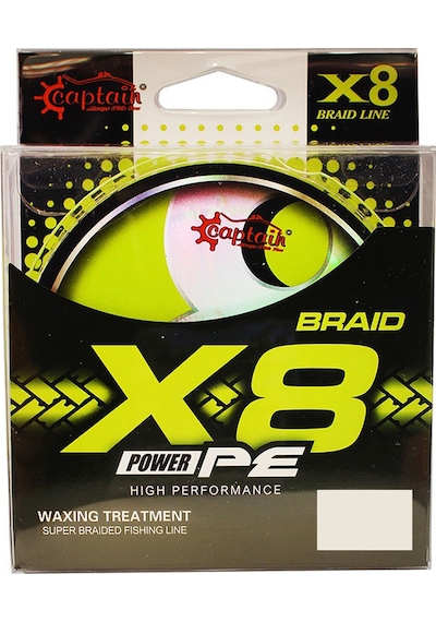 Captain X8 Power Pe 8 Lemon Yellow 150m Örgü İp Misina - 0.12mm