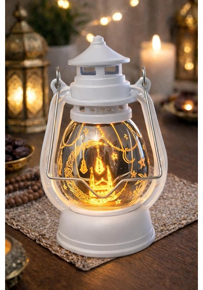 Pilli Led Işık, Askılı Fener Süsü Sarı Işıklar Peri Işıkları Aydınlatmalı Şerit Led Ramazan Süsü Led Işık Beyaz .