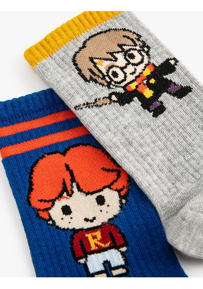 Koton 2'li Harry Potter Lisanslı Soket Çorap Multıcolor 4skb80012aa Mavi