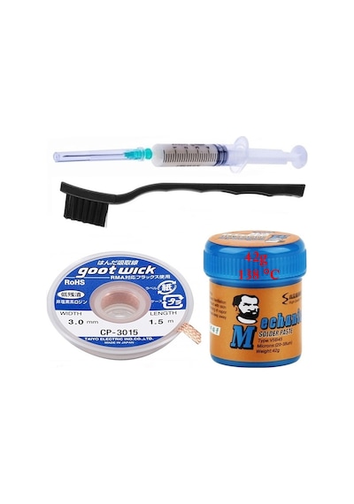 Mchanc Krem Lehim Solder Paste 138 C Sn42bi58 42g Flux Lehim Toplama Cp-3015 Lehim Emme Teli 3,0 Mm