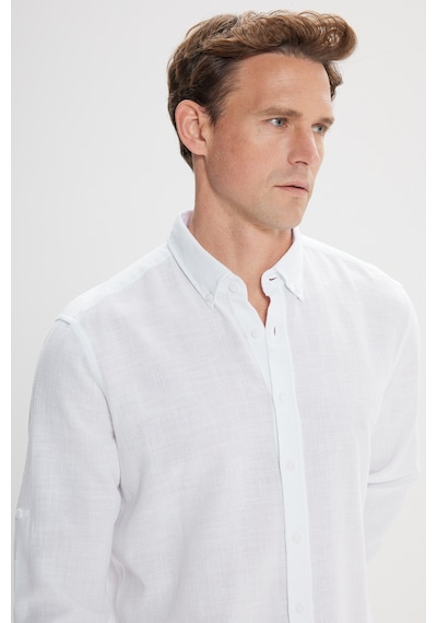 AC&Co / Altınyıldız Classics Erkek Beyaz Slim Fit Dar Kesim %100 Pamuk Düğmeli Yaka Gömlek Beyaz AC&Co / Altınyıldız Classics Erkek Beyaz Slim Fit Dar Kesim %100 Pamuk Düğmeli Yaka Gömlek Beyaz
