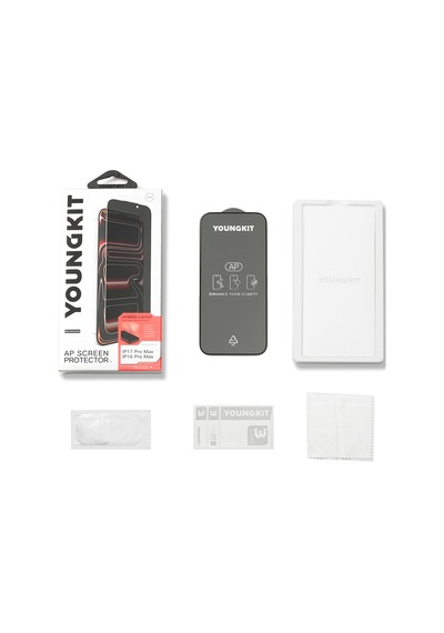 Apple Uyumlu iPhone 17 Youngkit 2.5d Parmak İzi Bırakmayan 0.33mm Privacy Temperli Cam Ekran Koruyucu Siyah