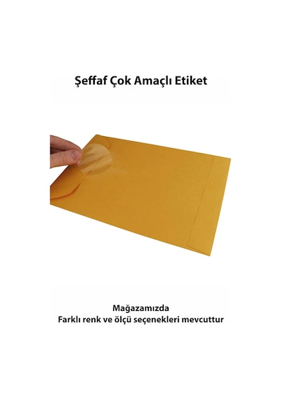 Yuvarlak Kesim Ambalaj Etiketi - Şeffaf Renk - 3cm - 500 Adet