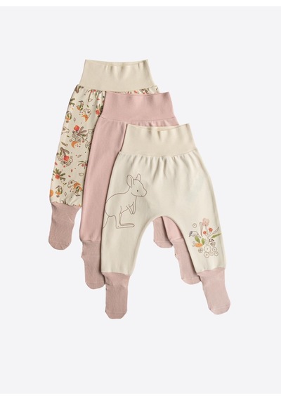 Kitikate Organik Happy Koala 3'lü Çoraptolon Pembe Pembe