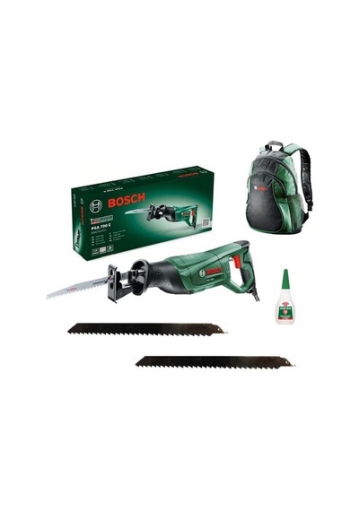 Bosch PSA 700 E Tilki Kuyruğu + 3 Adet Bıçak + Sırt Çantası