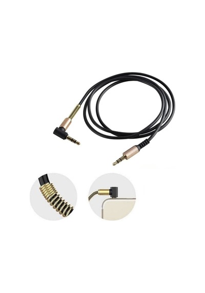 3.5mm Aux Kablosu Jak Erkek Erkek L Tipi 1 Metre Ses Aktarım Kablosu 5580