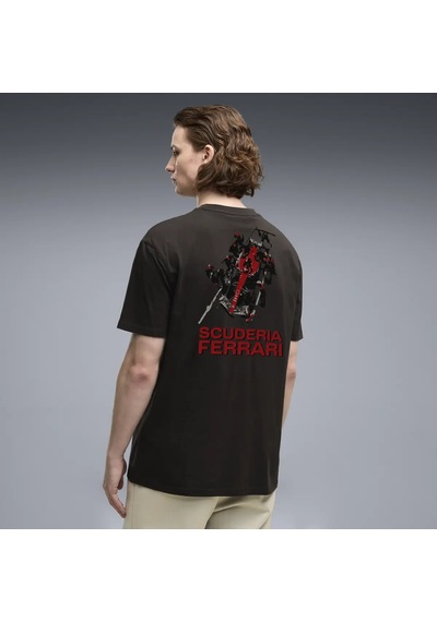 Puma Ferrari Car Graphic Tee 2 Erkek Siyah T-shirt & Polo