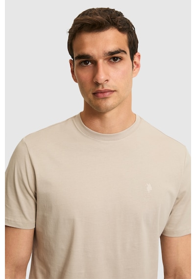 U.S. Polo Assn. U.s. Polo Assn. Erkek Taş Tişört Basic 50326953-vr049 Taş Rengi