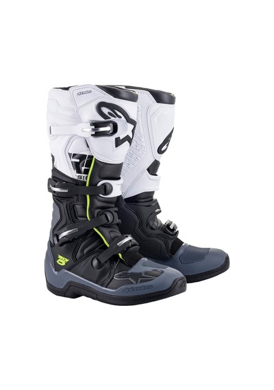 Alpinestars Tech 5 Kros Motosiklet Botu Siyah Gri Beyaz