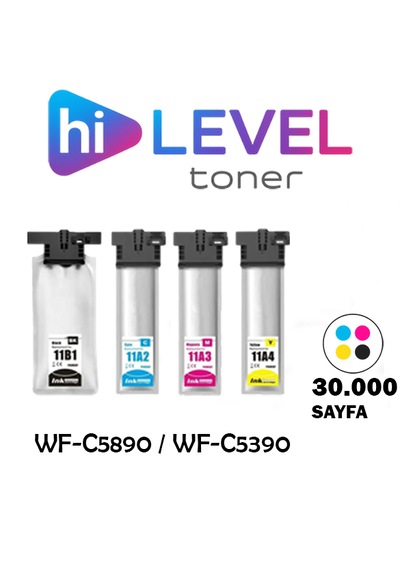Hilevel Toner Ht-c5890/c5390-set, Epson C5890 30k 4 Renk Cmyk Ekstra Yüksek Kapasite Muadil Toner