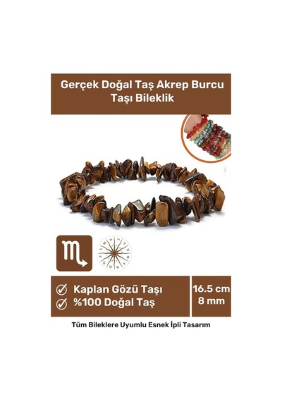 Unisex Akrep Burcu Enerjisini Yükselten Doğal Taş Bileklik Akrep Burçları Için Burç Taşı Bileklik Çok Renkli
