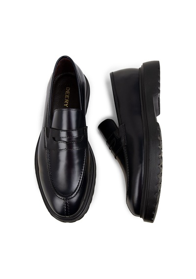 Deery Hakiki Deri Lacivert Loafer Erkek Ayakkabı - 01878mlcve01 Lacivert