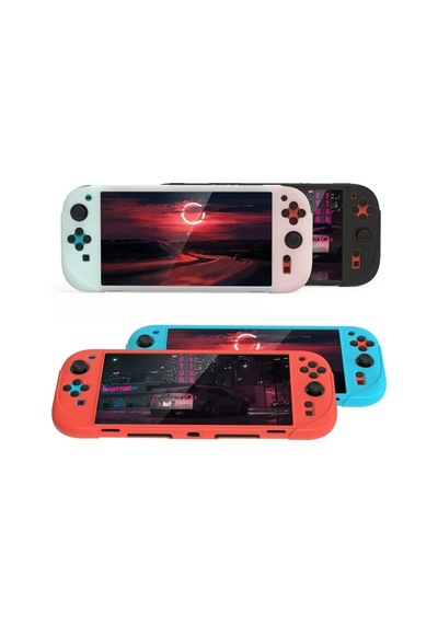 Nintendo Switch 2 İçin Esnek Silikon Kılıf Tam Gövde Korumalı 4 Renk Seçenekli Dobe Tns-3158 - Mavi