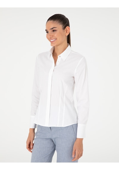 Pierre Cardin Kadın Beyaz Gömlek Desenli 50296350-vr013 Beyaz