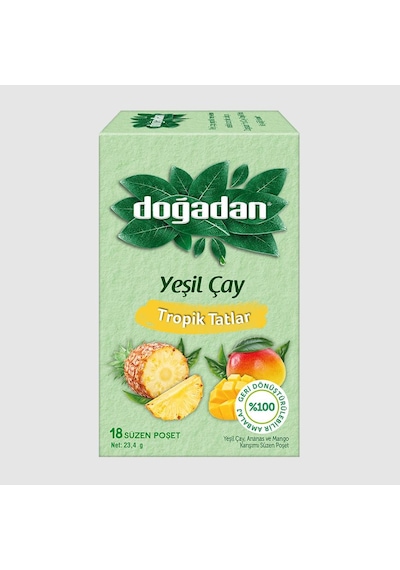 Doğadan 4 Paket Yeşil Çay Ailesi 18'li Paketler Ve Rosie Pamuk Hediyeli