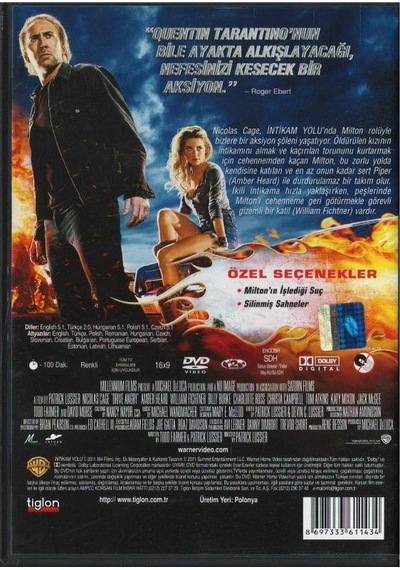 Drive Angry Intikam Yolu Nicolas Cage Dvd