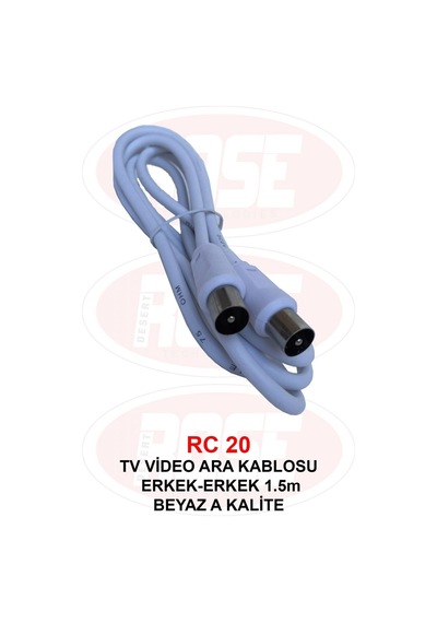 Tv Video Ara Kablosu Erkek-Erkek 1.5M Beyaz