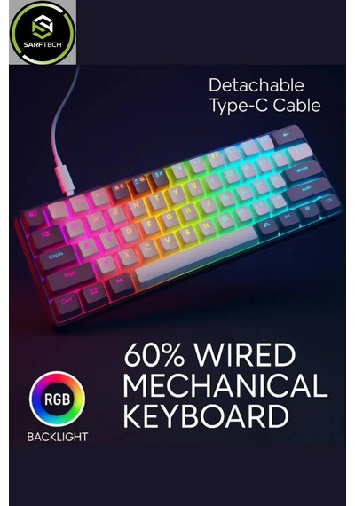 Miaxtreme T60 V2 Wb Rgb Türkçe Q Red Switch Oyuncu Gaming Klavye 61 Tuş Gaming Oyuncu Klavyesi