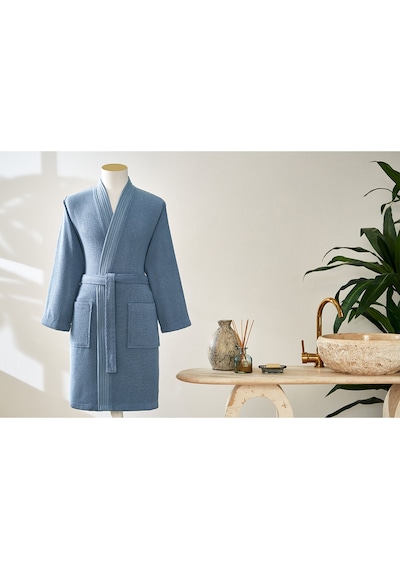 Özdilek Quadruple Kimono Bornoz Koyu Mavi