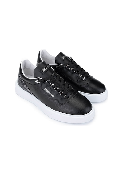 Roberto Cavalli Erkek Hakiki Deri Siyah Sneakers & Spor Ayakkabı 780 27777 Erk Ayk Y25 Nero Siyah