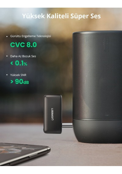 Ugreen Bluetooth 5.0 Ses Alıcı Adaptör, 70303