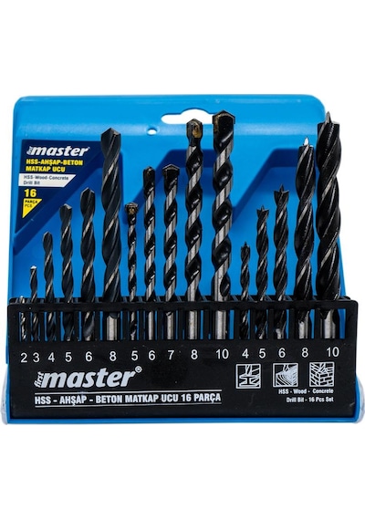 Master 530850 Beton/ahşap/metal Matkap Ucu Seti - 16 Parça